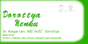 dorottya menku business card